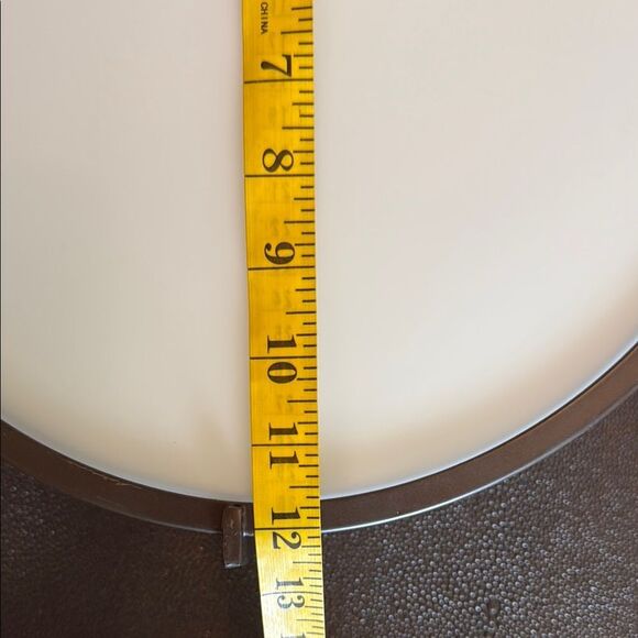 Modern White and Brown Ceiling Light Fixture Flush Mounted - Picture 4 of 10